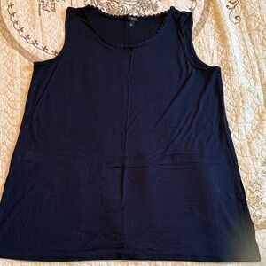 Talbots Navy Sleeveless Scoop Neck Tank